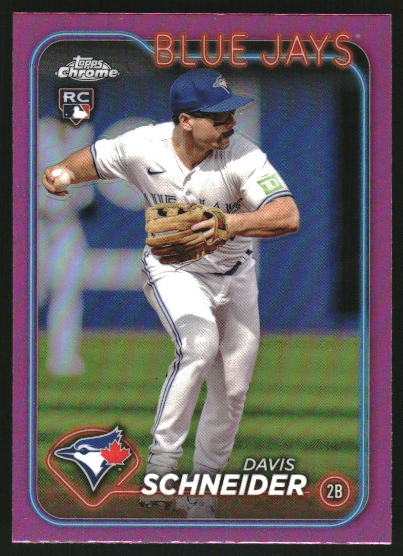 2024 Topps Chrome Pink Refractors #290 Davis Schneider