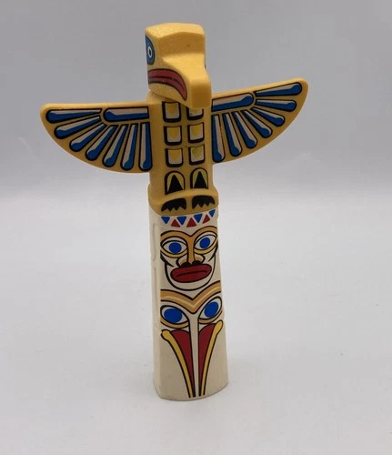 Vintage Playmobil Native American Indian Accessories TOTEM POLE Yellow Bird Whit