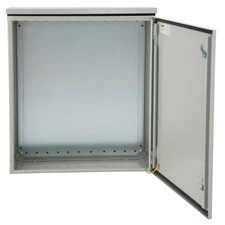 24x24x12in NEMA 4 IP65 304 Stainless Steel Waterproof Enclosure & Rain Hood