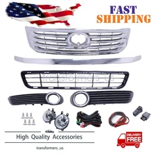 Front Grille +Hood Trim +Fog Light W/Cover Fits For Toyota Avalon 2008-2009 2010