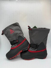 Kamik Waterbug5 Kids Snow Boots Waterproof Charcoal Red Size 3 Made in USA New