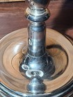 Pair of Vintage RALPH LAUREN Silver Candlestick Buffet Table Lamps 33"  W/Shades — photo 5