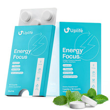 UPLIFE Focus and Energy Gum 50 Pcs β Made in USA - 40mg Natural Caffeine