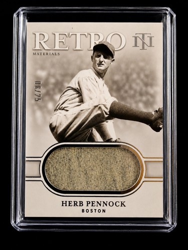 2020 Panini National Treasures Retro Materials Herb Pennock Jersey Relic #08/25)