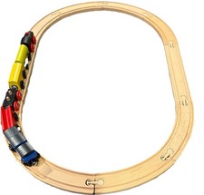 Wooden Train Lot BRIO Compatible Engines Cars Starter set track