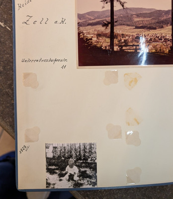 Zell a.H u.v.m Vintage-Fotoalbum  Sammlung schwarz-weißen Fotografien