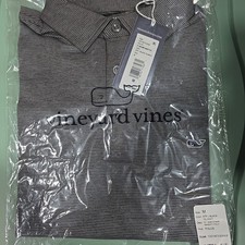 Vineyard Vines Performance Polo Shirt Mens Medium Striped Black