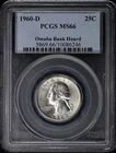 1960-D 25C Washington Quarter PCGS MS66