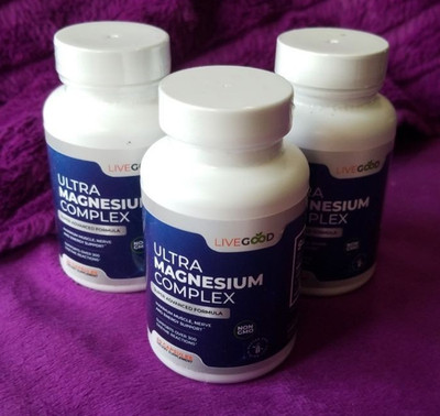 3-Pack Magnesium Glycinate Gluconate Complex 420mg 180 Caps bioavailable cramps