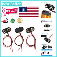 Compact 9 Volt Battery Connector Clips - Ideal for Experiments Devices