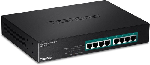 8 Port Gigabit GREENnet PoE Switch TPE TG81g 8x Gigabit PoE Ports Rack Mountable