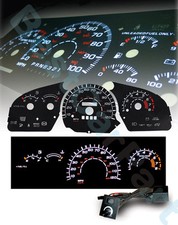 Black 97-02 Escort 4d Sedan White Indiglo Glow Gauges