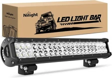 Nilight - 60005C-A 20Inch 126W Spot Flood 126w Lights, Lights White 