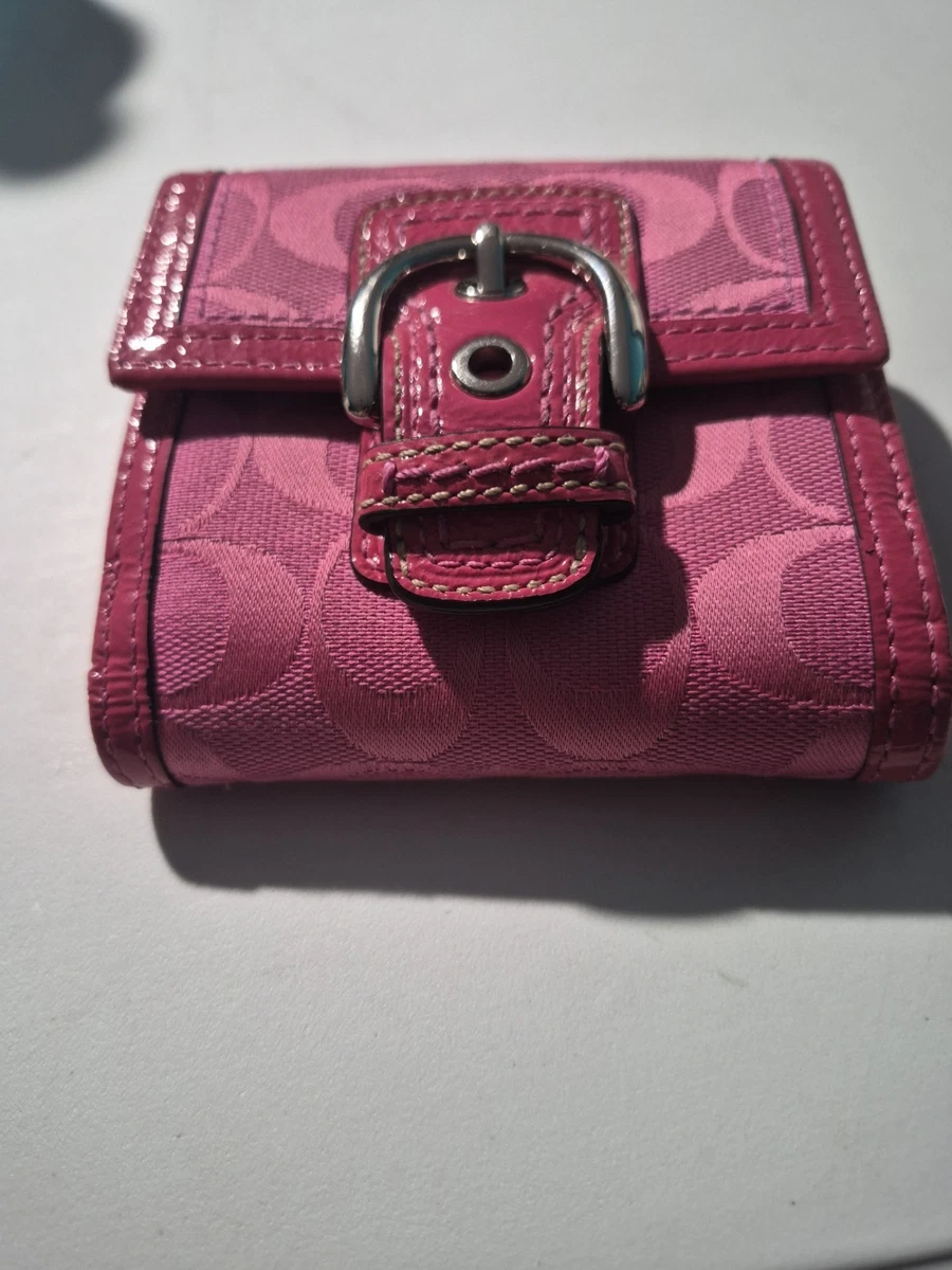 小物 COACH Signature Pink CompactWallet rare 小物 COACH Signature Pink CompactWallet rare 小物 COACH Signature