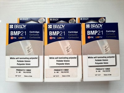3x Brady 1/2'' weiß selbstlaminierend Polyester Band Kassette M21-500-461 BMP21