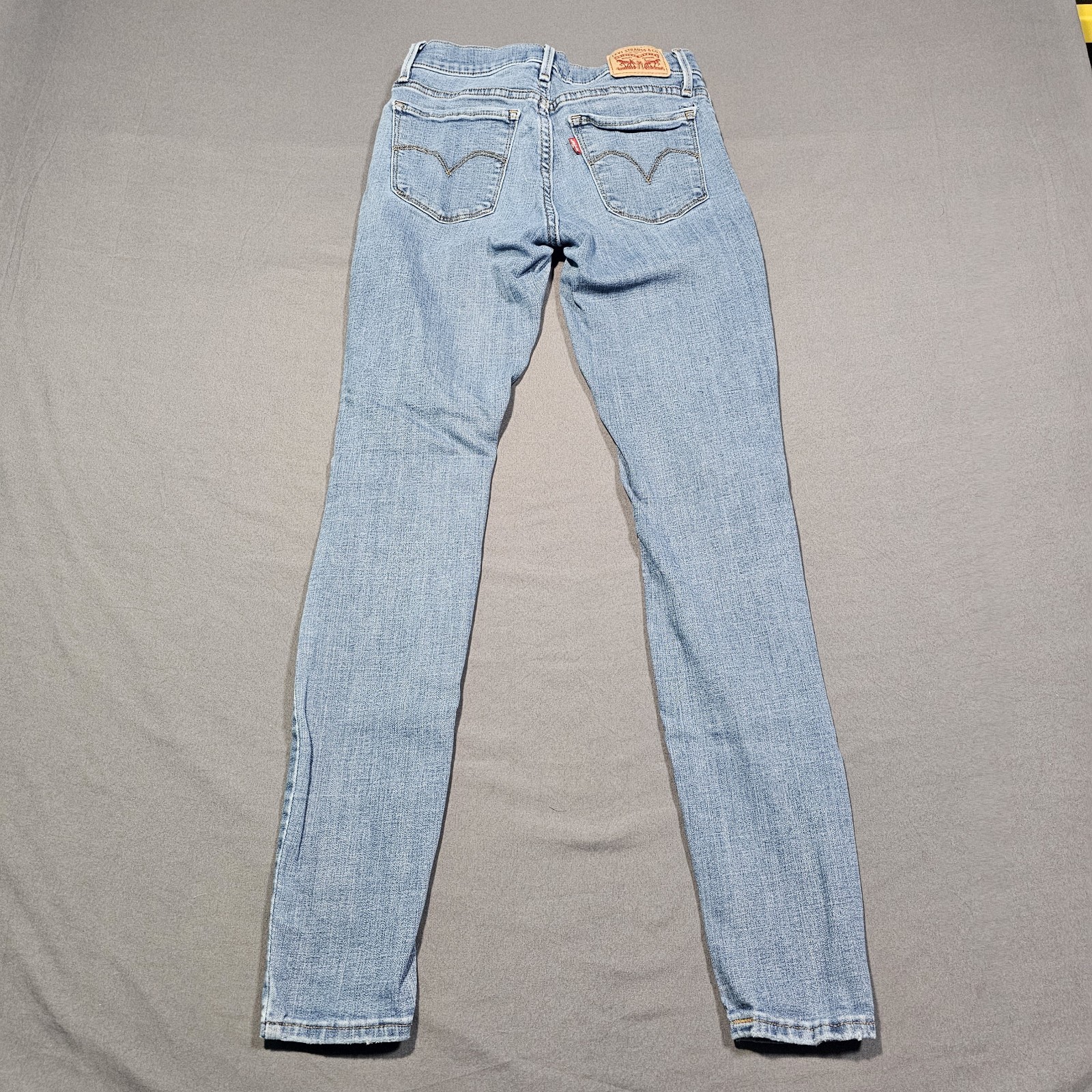 Levi Strauss 710 Super Skinny Womens Denim Jeans Blue Size 27 Distressed thumbnail 3