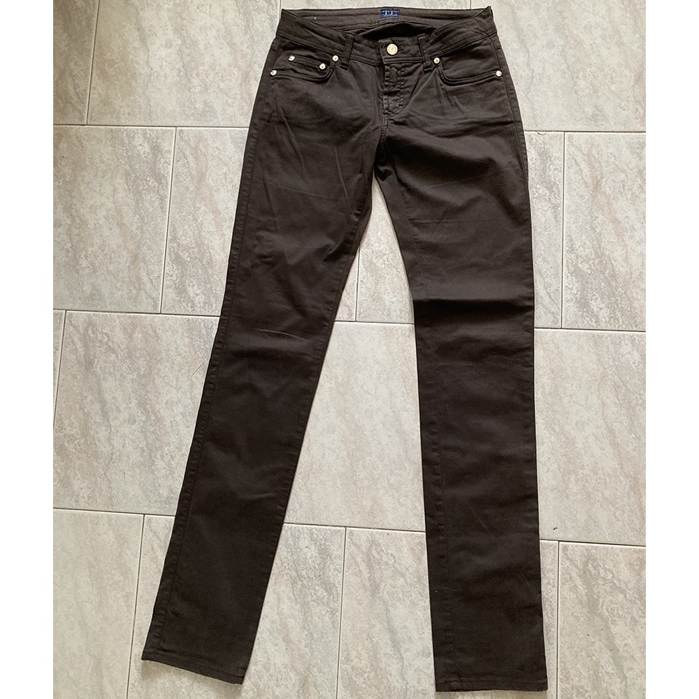 Trussardi Jeans - W27 - Jeans dritto in effetto raso al tatto marrone donna