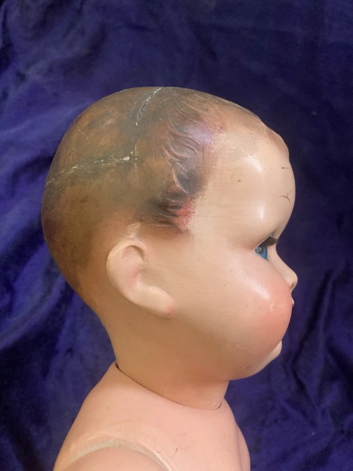 Marcellino Ottolini, Bambola Antica In Celluloide Dipinta A Mano. Anni ‘50 - Immagine 4 di 4