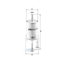 MANN Fuel Filter 164mm Height Fits VW Polo 1.6 16V 1.8 GTI 1.8 GTi Cup Edition