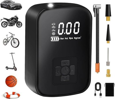 Tire Inflator Air Compressor, 150PSI Portable Rechargeable Pump for Car Tires...