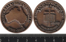 Australia: 1988 Bicentennial medal Robert Schuller Ministries