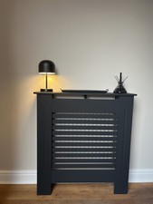 Milton Radiator Cover White - Small - Modern Horizontal Slat Design For Optim...