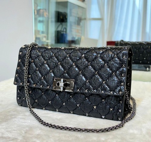 Valentino Rockstud Spike Chain Shoulder Bag Black MW0B0137D040805 148576648