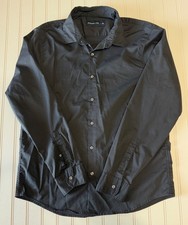 Abercrombie  Fitch Button Down Shirt Men's Large Long Sleeve Black