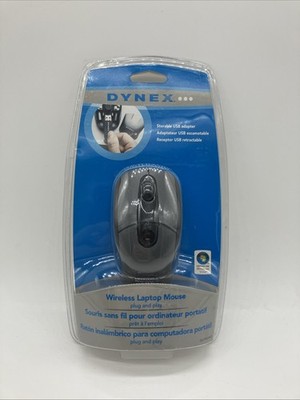 Dynex DX-PWLMSE Wireless  Mouse Plug & Play Brand New Factory Sealed