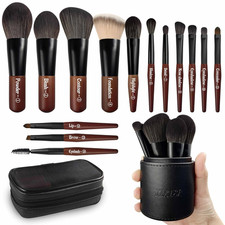 Travel Makeup Brush Set, 14 Pcs Mini Makeup Brushes for Foundation