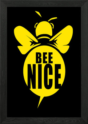 Bee Nice Framed Wall Art Poster Canvas Print Picture