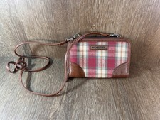 Longaberger Homestead Plaid Cross Body Wallet Handbag Multicolor