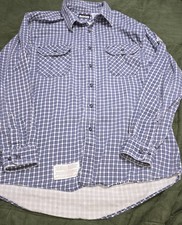 Bulwark FR Men's Xl-LN Plaid Flame Resistant Work Shirt Longsleeve Button Cotton