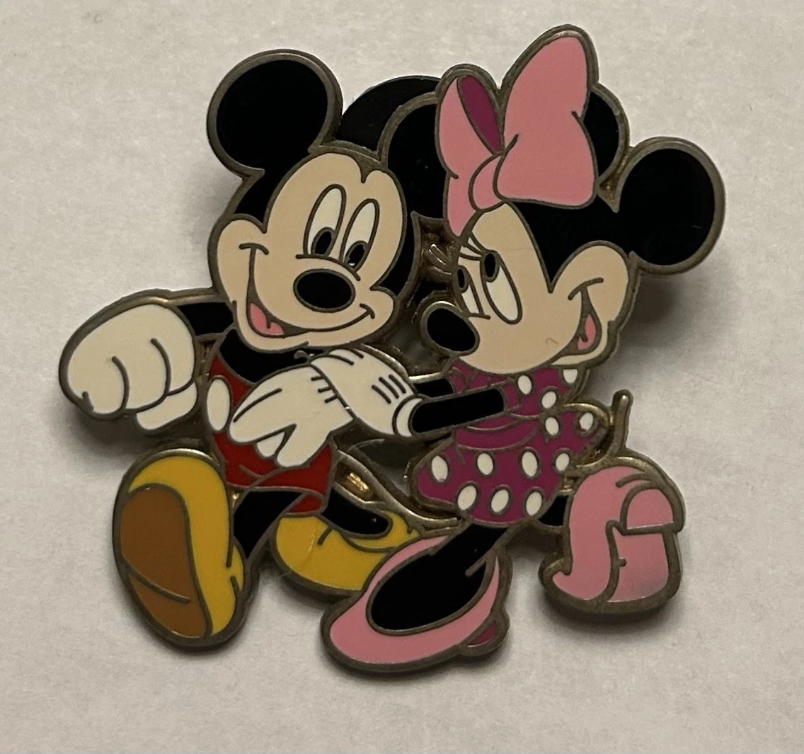 Disney - Mickey & Minnie Mouse Walking Together Holding Hands Pin