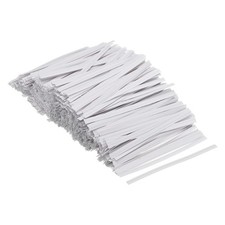 500pcs Twist Ties 3" Paper Closure Tie for Party Bags Candy Crafts White 500pcs Twist Ties 3" Paper Closure Tie for Party Bags Candy Crafts White - Image 1