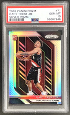 2018-19 Panini Prizm Gary Trent Jr. Silver PRIZM ROOKIE RC CARD #71 PSA 10. rookie card picture