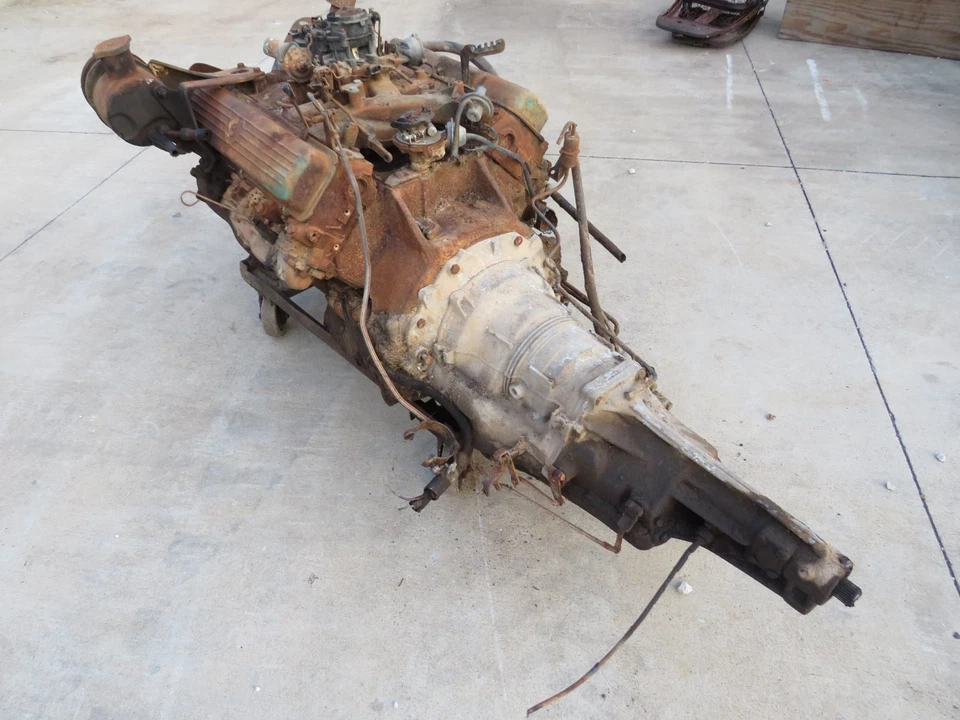 1962 62 Oldsmobile Rocket 394 V8 Engine & Transmission ~ Starfire Dynamic 88 98 - Image 4 of 4