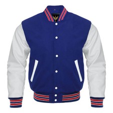 Men Collage Bomber Varsity Jacket Letterman Classic Baseball Jacket For Mens