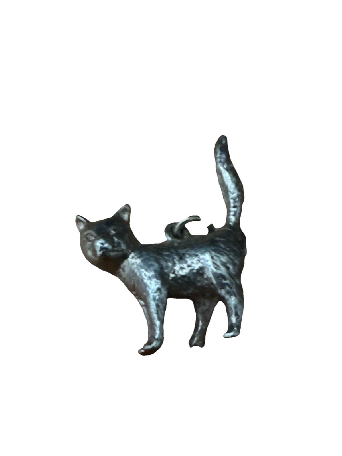 Cat Charm Detailed Feline 925 Sterling Silver Cute Bracelet Pendant  Charm