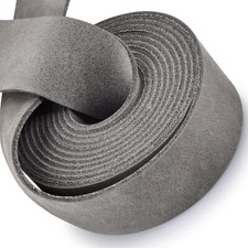 1 Inch Wide Leather Strap: Full Grain, 2mm Thick, 72 Inches Long, Gray