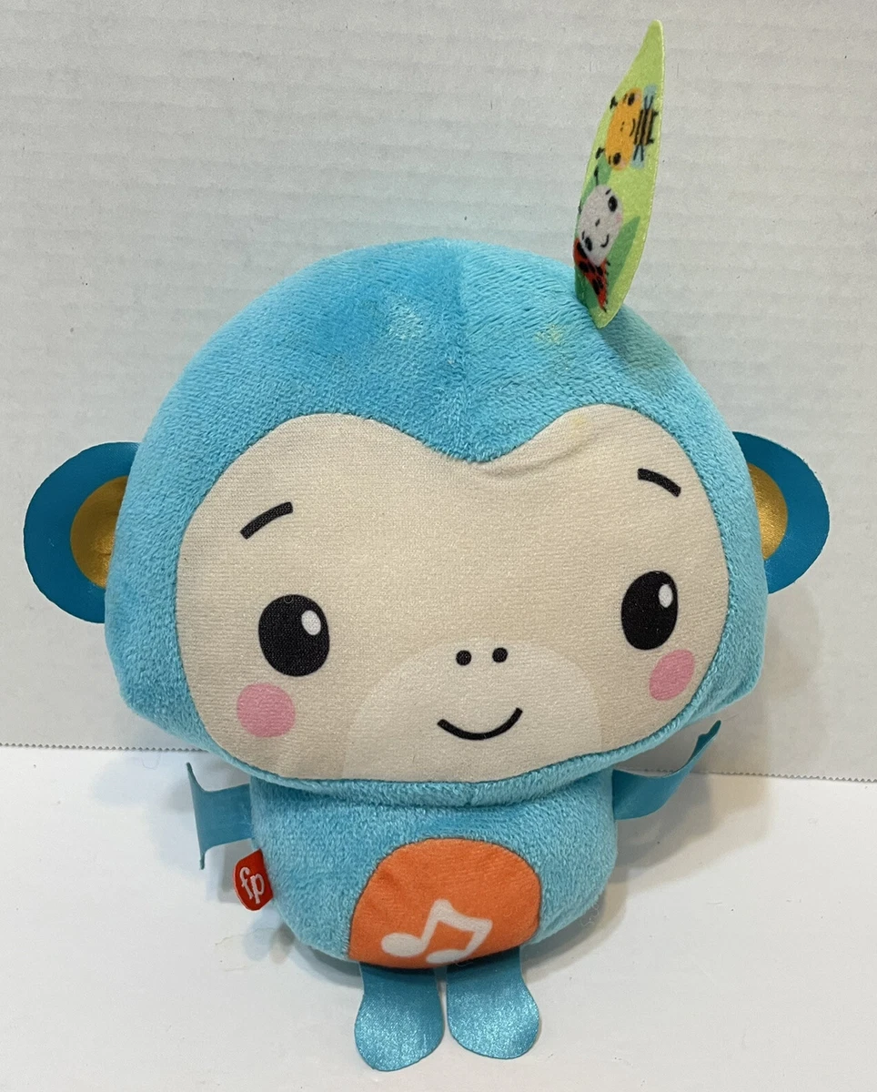 Fisher Price Music and Sounds Plush Blue Monkey Tested and Working 8.5