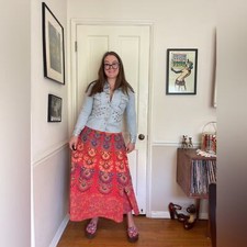 Vintage Indian Cotton Wrap Skirt