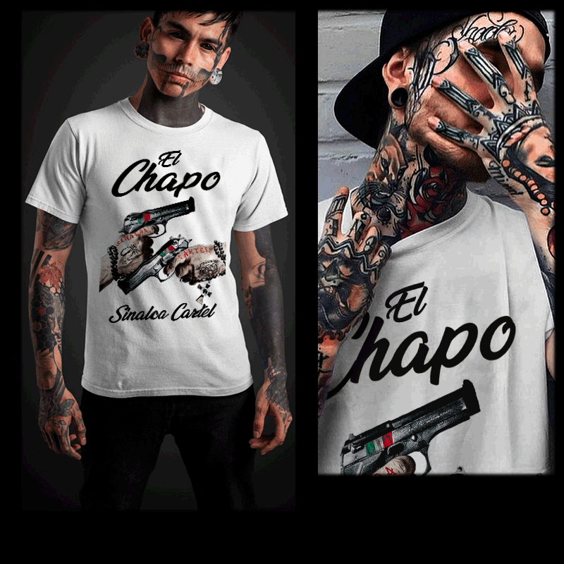 El Chapo t-shirt Sinaloa Cartel Boss Gangster Marijuana Coka