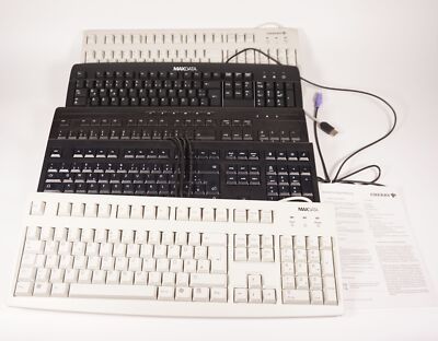 5er Konvolut MaxData Cherry Terra Tastaturen Keyboards USB und PS/2 verkabelt