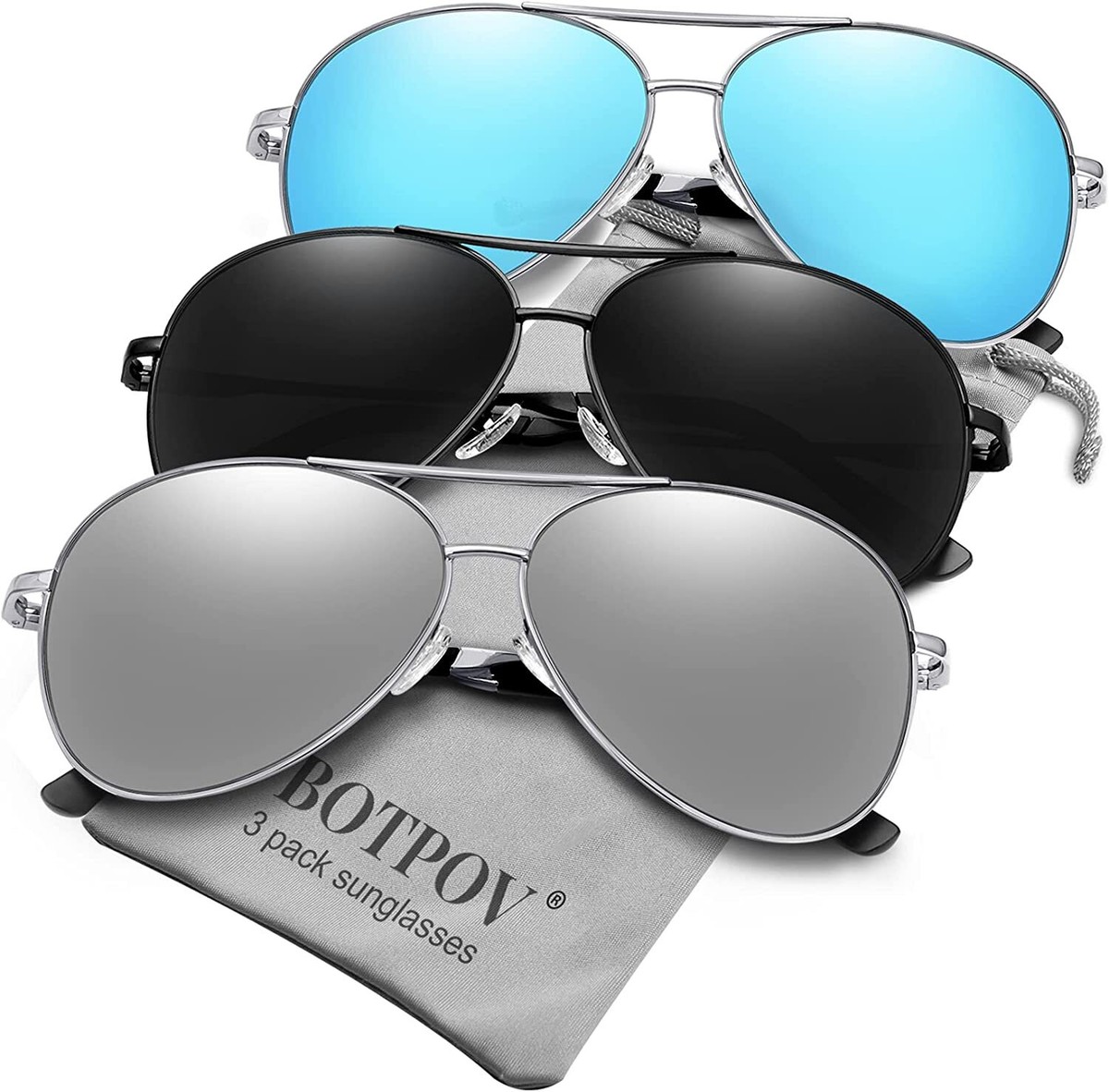 Aviator Sunglasses for Men Women Polarized UV400 Protection