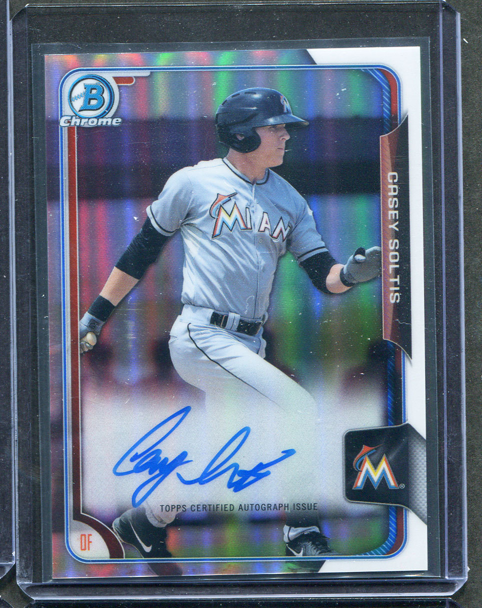 2015 Bowman Chrome Prospects Casey Soltis Autograph Refractor #BCAP-CS /499