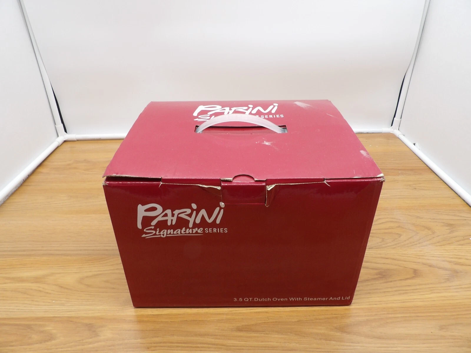 Parini 3.5 Quart Stainless Dutch Oven/Steamer W/ Tempered Glass LID New in Box!