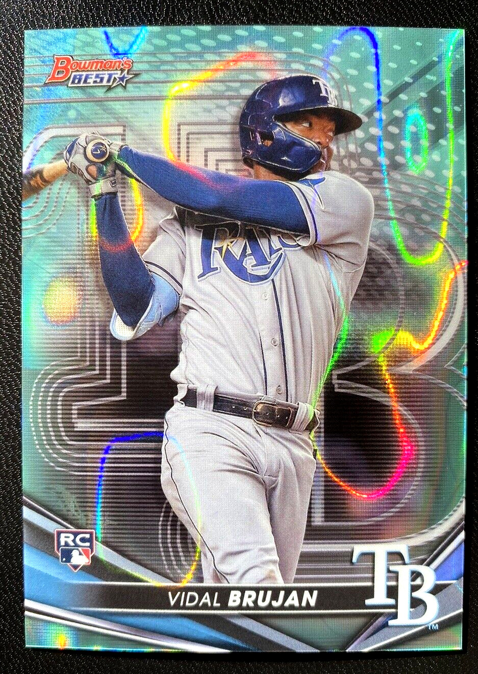 2022 Bowman's Best Baseball Vidal Brujan /199 Aqua Lava Refractor Rookie RC H39