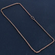 Solid Copper Oval Cable Chain Necklace For Men And Women Birthday Gifts MJC07