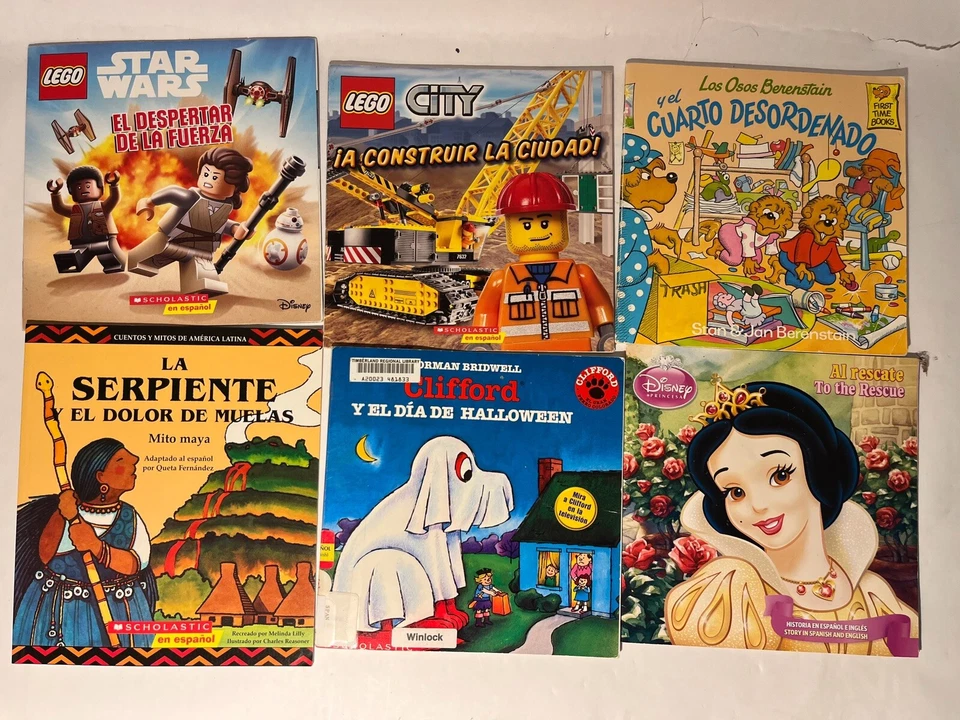 HUGE Lot 58 SPANISH Espanol ESL Bilingual Children's Picture Books Set VERY GOOD - Image 3 of 4